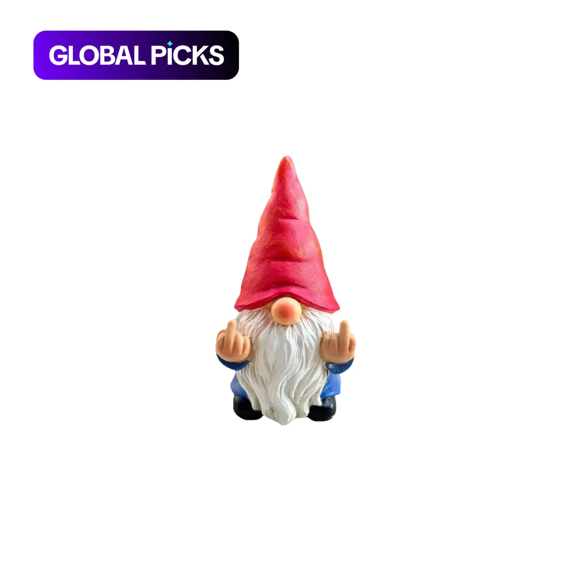 Naughty Resin Garden Gnome Statue Decoration